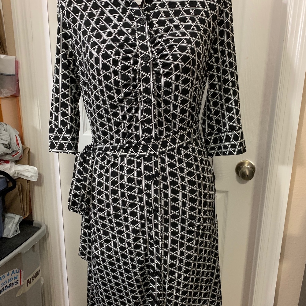 LAUNDRY BY SHELLI SEGAL 3/4 SLEEVE PRINT DRESS - Picture 4 of 8
